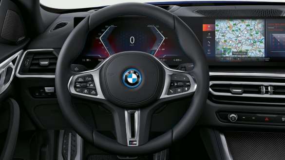 Кожаное рулевое колесо M BMW i4 M50 G26 2021 Кожаное рулевое колесо M BMW i4 M50 G26 2021, кокпит