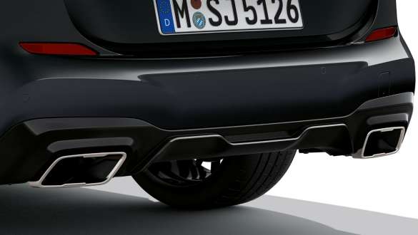 Особая выхлопная система М, BMW M235i xDrive Gran Coupe F44 Особая выхлопная система М, BMW M235i xDrive Gran Coupe F44, "Черный Сапфир металлик", вид сзади