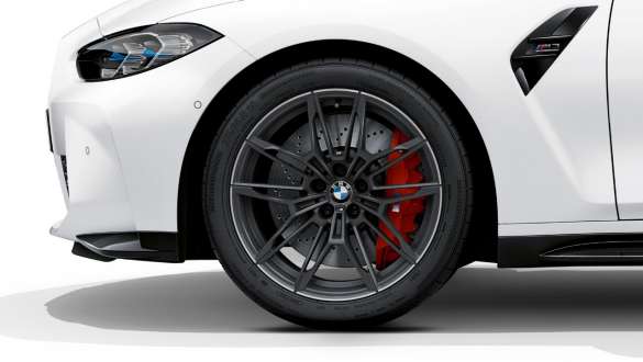 19"/20" M кованые диски 825 M Orbit Grey, матовые, BMW M3 Competition G80 2020 BMW M3 Competition G80 2020, 19"/20" M кованые диски 825 M Orbit Grey, матовые, крупным планом