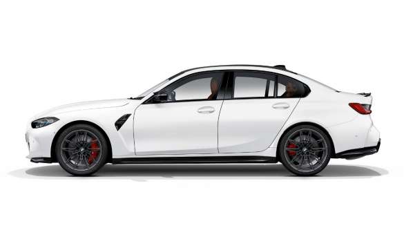 Дизайн боковой части BMW M3 Competition G80 2020 "Морозный Белый Бриллиант металлик" BMW M3 Competition G80 2020 "Морозный Белый Бриллиант металлик", дизайн боковой части, вид сбоку