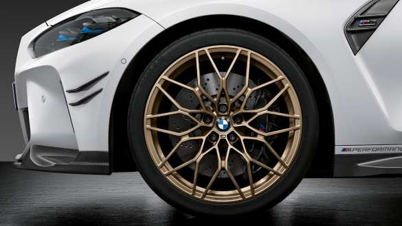 20"/21" M Performance кованые диски 1000 M Frozen Gold Bronze BMW M3 G80 2020 BMW M3 G80 2020, 20"/21" M Performance кованые диски 1000 M Frozen Gold Bronze крупным планом