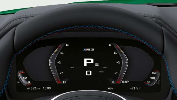 Особая приборная панель M BMW M3 G80 2020 BMW M3 G80 2020, особая приборная панель M