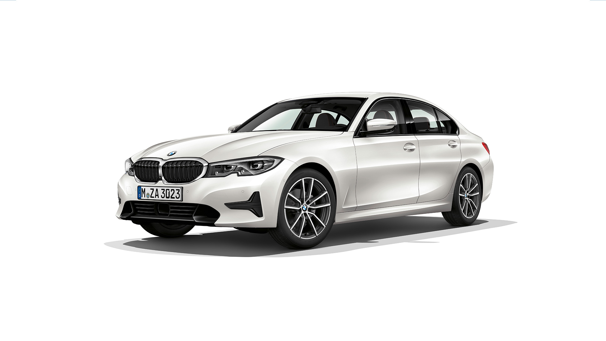 BMW 3 серии Седан, модель Sport Line. Боковой снимок BMW 3 серии Седан Sport Line.