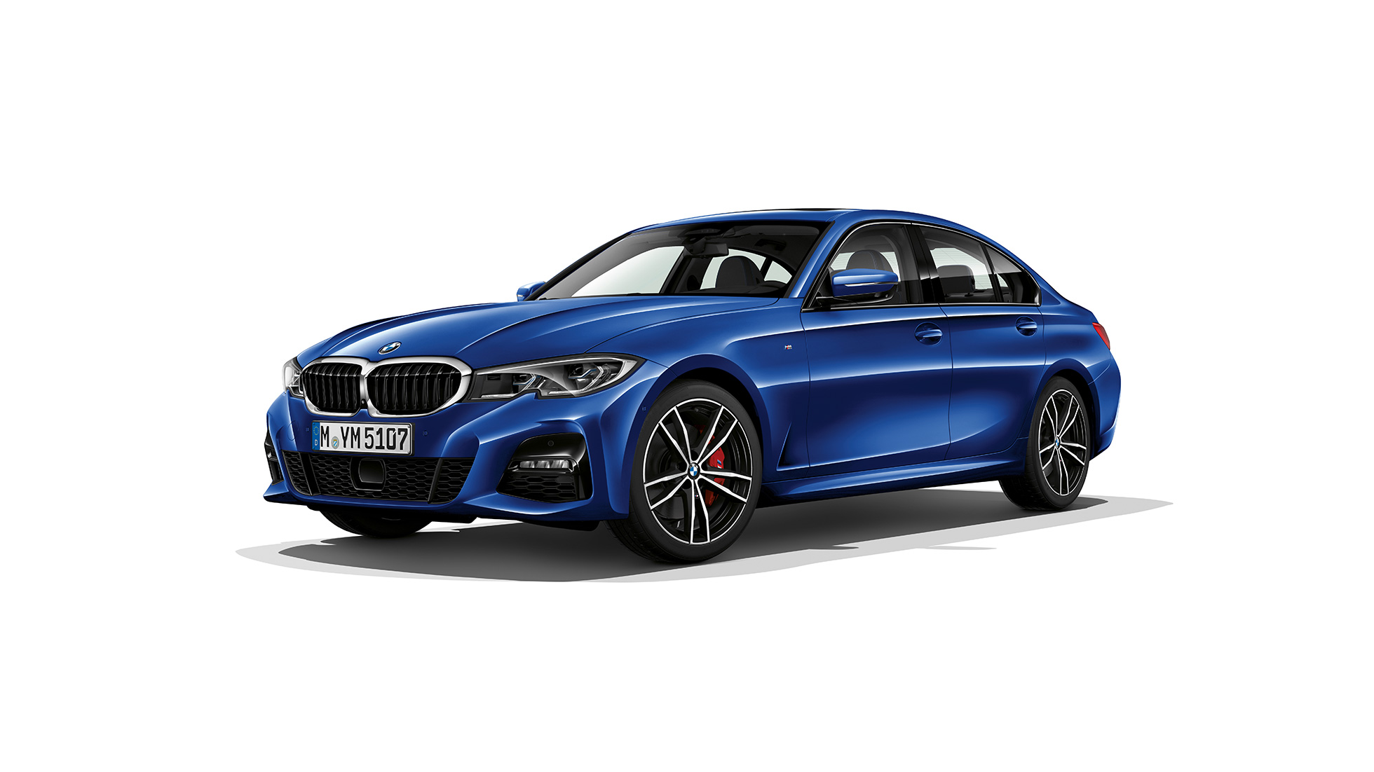 BMW 3 серии Седан, модель M Sport. Боковой снимок BMW 3 серии Седан M Sport.
