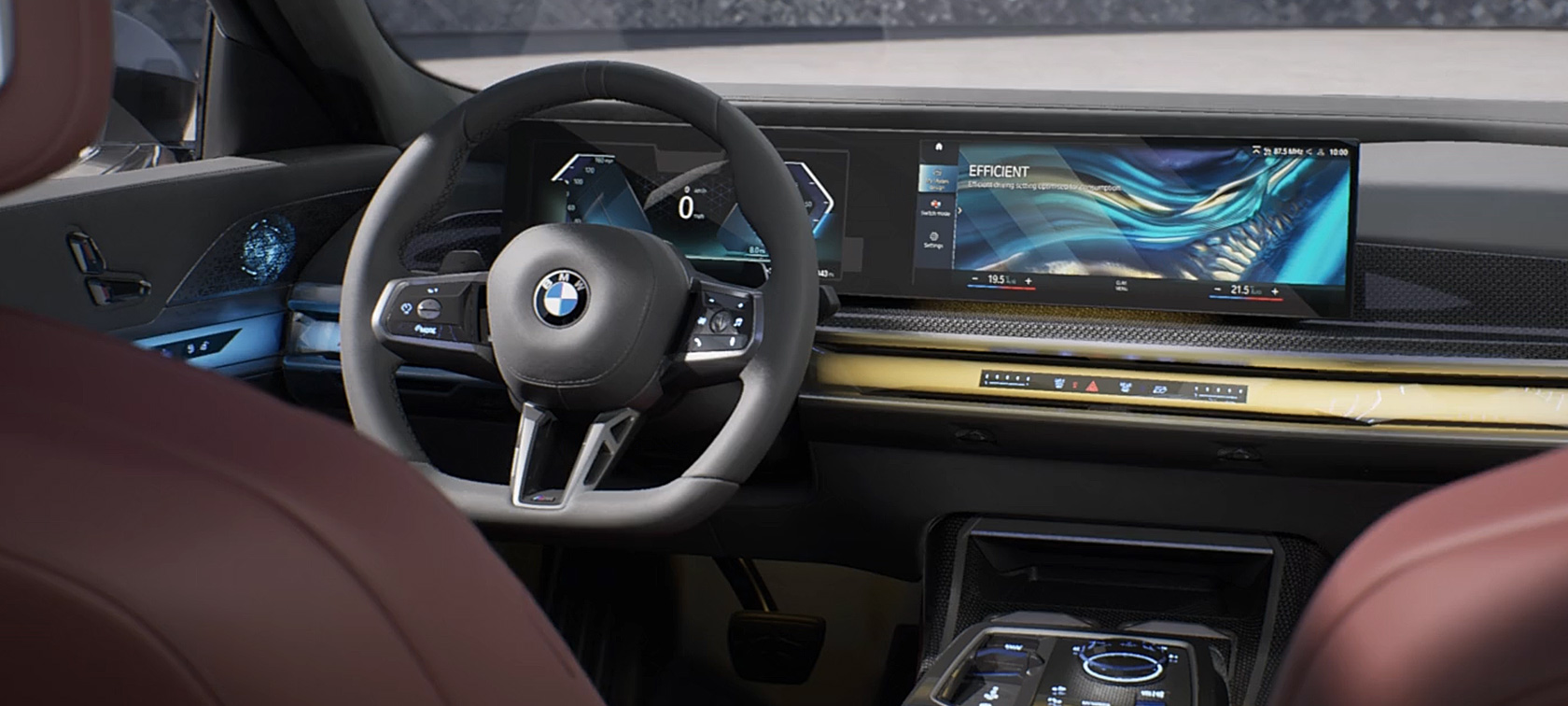 Дизайн интерьера BMW 7 Серии Седан G70 ICE 740i пакет M Sports BMW 7 Серии Седан G70 ICE 740i пакет M Sports дизайн интерьера