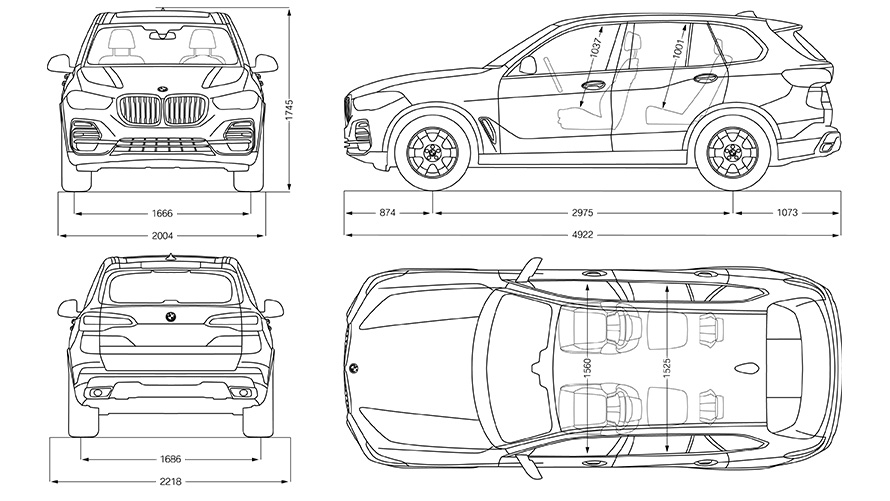 BMW X5 G05, таблица технических данных BMW X5 G05, таблица технических данных