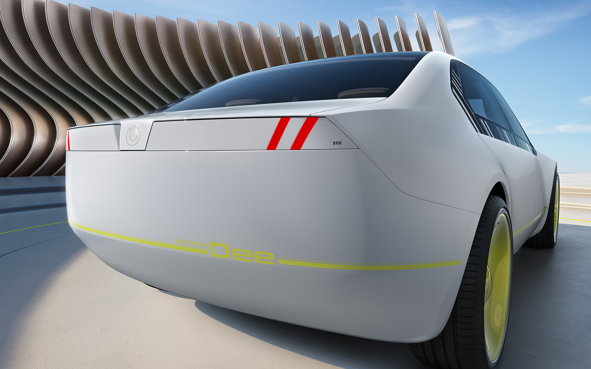 BMW i Vision Dee, дизайн экстерьера, вид сзади BMW i Vision Dee, концепт-кар, дизайн экстерьера, вид сзади